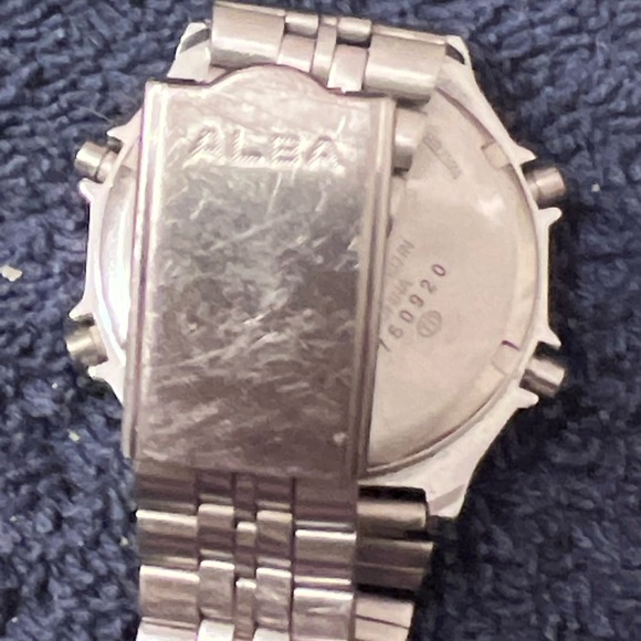 Vintage Alba Panelight by Seiko Silver Chronograph Men’s Watch - Picture 3 of 4